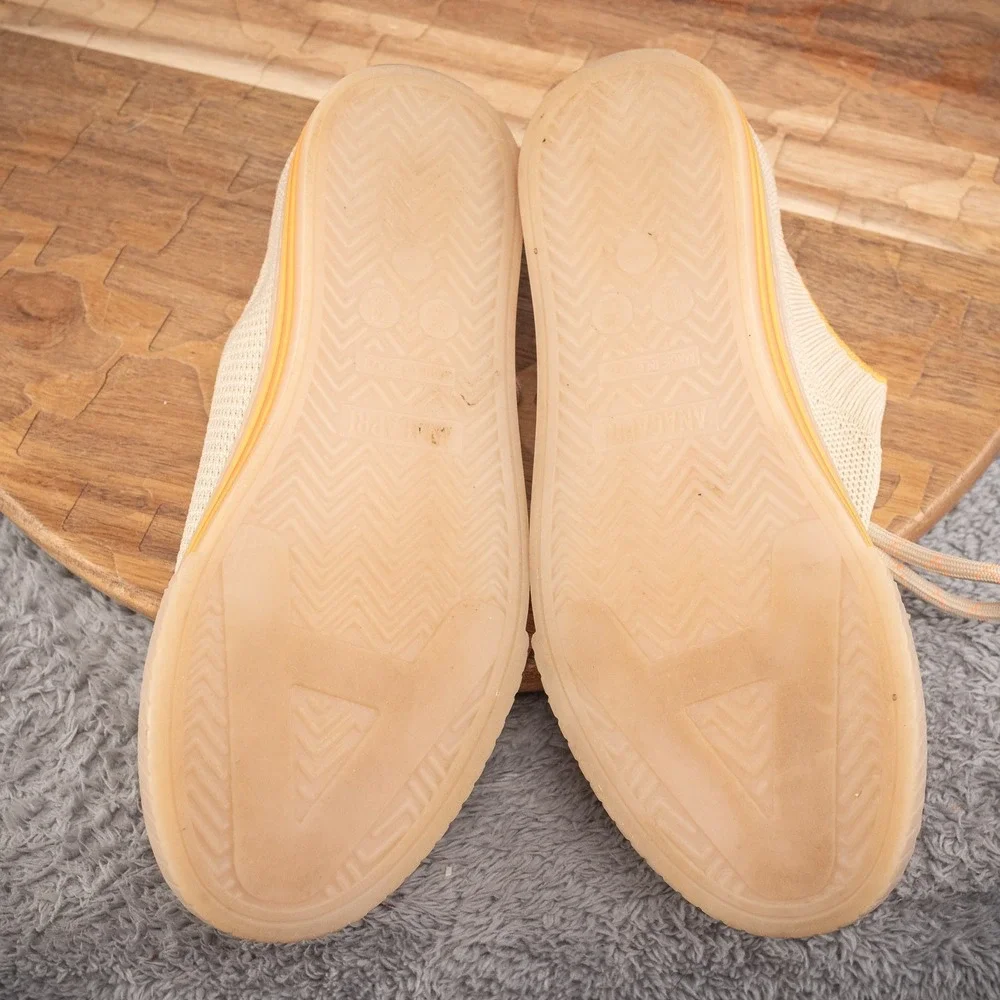 ANACAPRI Women Knit Slip On Sneakers Taupe Lace Up‎ Comfort Shoes 36 EUR 5.5 US